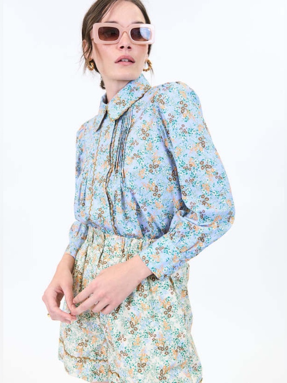 Hunter Bell James Ditsy Floral Shirt S